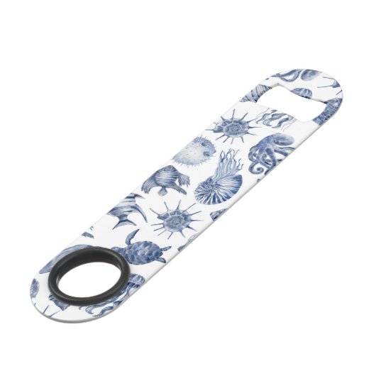 Blaue Küste Speed Flaschenöffner (Rückseite Schrägansicht)