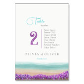 Blaue Küste Tischnummer (Rückseite)