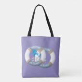 Blaue Küsten-Delfine Tasche (Rückseite)