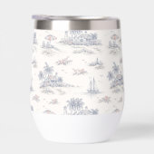 Blaue Küsten-Französische Toile-Wasserflasche (Rechts)