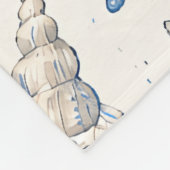 Blaue Küstendecke mit Fisch-Fleece Fleecedecke (Ecke)