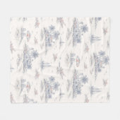 Blaue Küstenfranzösische Toile Fleecedecke (Vorderseite (Horizontal))