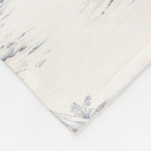 Blaue Küstenfranzösische Toile Fleecedecke (Ecke)
