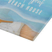 Blaue Küstenküste Whimsisches Meer Muscheln Schneidebrett (Ecke)