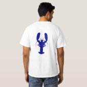 Blaue Küstenlobster T-Shirt (Schwarz voll)