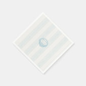 Blaue Küstenmuschel-Hochzeit  Serviette (Ecke)