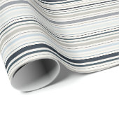 Blaue Küstenstreifen Geschenkpapier (Rolleneckpunkt)