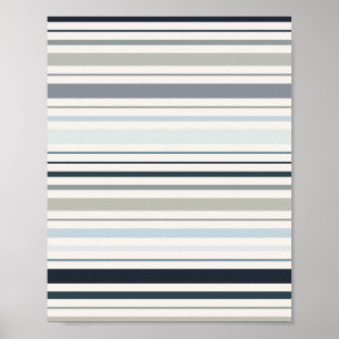 Blaue Küstenstreifen Poster