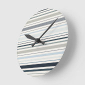 Blaue Küstenstreifen Runde Wanduhr (Winkel)