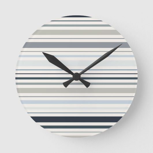 Blaue Küstenstreifen Runde Wanduhr (Vorderseite)
