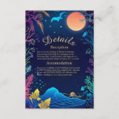 Blaue Küstenvibe Hochzeitskarte Begleitkarte (Vorderseite)