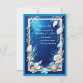 Blaue Küstenvibe Hochzeitskarte RSVP Karte (Vorderseite)