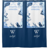 Blaue Küstenwache Duschvorhang (Vorderseite)