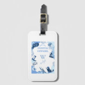 Blaue Küstenwache Gepäckanhänger (Vorderseite Vertikal)