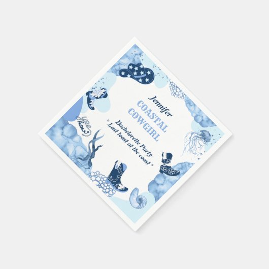 Blaue Küstenwache Serviette (Ecke)