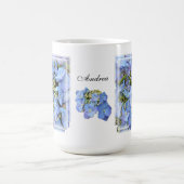 Blaue Lacecap Hydrangeas Kaffeetasse (Mittel)