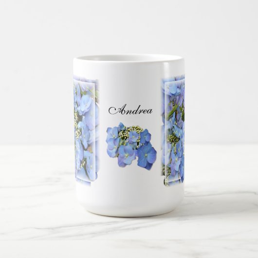 Blaue Lacecap Hydrangeas Kaffeetasse (Mittel)
