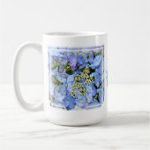 Blaue Lacecap Hydrangeas Kaffeetasse (Links)