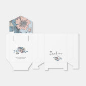 Blaue Lachs Rosa Blumenbezeichnungen Datum Weiß Geschenkschachtel (Ungefaltet)