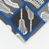 Blaue Lacrosse Blöcke Fleecedecke (Ecke)