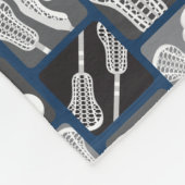 Blaue Lacrosse Blöcke von Säcken und Säcken Fleecedecke (Ecke)
