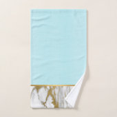 BLAUE LAGOON MARBLE GOLD BADEZIMMER TOWEL SET (Handtuch)
