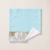 BLAUE LAGOON MARBLE GOLD BADEZIMMER TOWEL SET (Waschlappen)