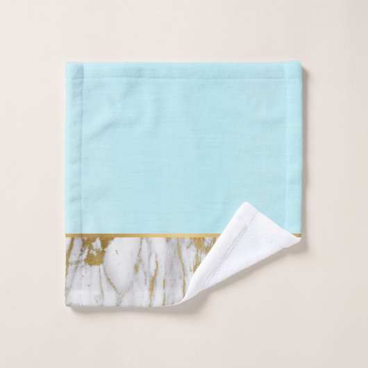 BLAUE LAGOON MARBLE GOLD BADEZIMMER TOWEL SET (Waschlappen)