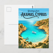 Blaue Lagune, Akamas Zypern Postkarte (Vorne/Hinten)
