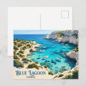 Blaue Lagune, Akamas Zypern Postkarte (Vorne/Hinten)