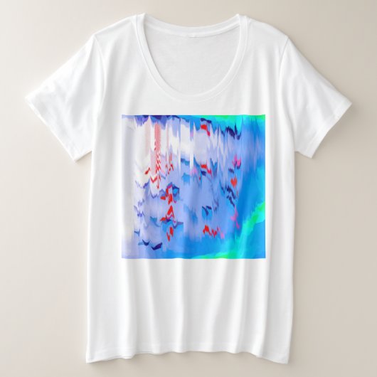 Blaue Lagune Große Größe T-Shirt (Design vorne)