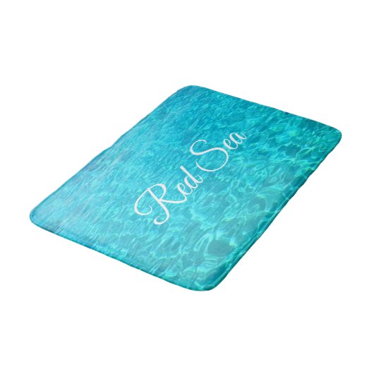 Blaue Lagune im Roten Meer Badematte (Schrägansicht)