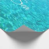 Blaue Lagune im Roten Meer Geschenkpapier (Ecke)
