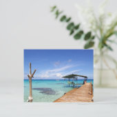Blaue Lagune im Tuamotus, Französisch-Polynesien Postkarte (Stehend Vorderseite)