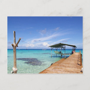 Blaue Lagune im Tuamotus, Französisch-Polynesien Postkarte