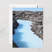 Blaue Lagune in Island Postkarte (Vorne/Hinten)