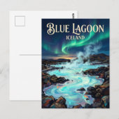 Blaue Lagune Island Postkarte (Vorne/Hinten)
