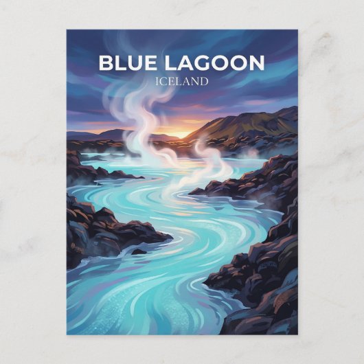 Blaue Lagune Island Postkarte (Vorderseite)