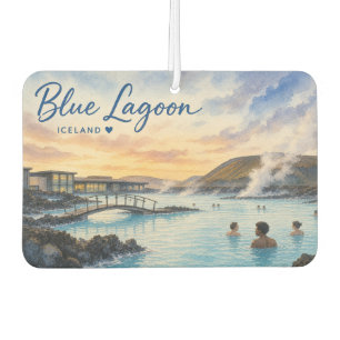 Blaue Lagune Island Thermalbad Aquarell Autolufterfrischer