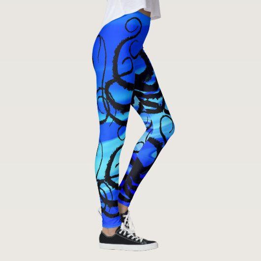 Blaue Lagune-Krake - Leggings (Rechts)