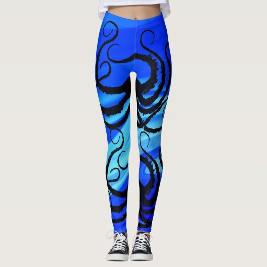 Blaue Lagune-Krake - Leggings (Vorderseite)