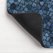 Blaue Lagune Mitternacht Pflasterstein Patchwork T Mousepad (Ecke)