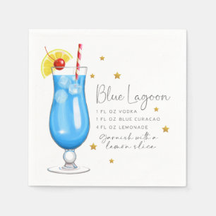 Blaue Lagune Rezept Cocktail Serviette