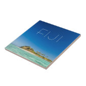 Blaue Lagune-Seelandschaft, Fidschi Fliese (Seite)