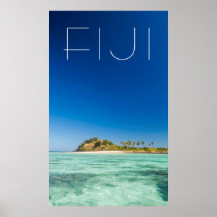 Blaue Lagune-Seelandschaft, Fidschi Poster