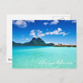 Blaue Lagune zum Otemanu Bora Bora Postcard Postkarte (Vorne/Hinten)