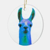 Blaue Lama-Grafik Keramikornament (Links)