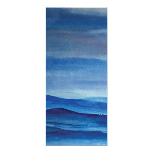 Blaue Landschaft 10,2 cm x 22,9 cm Rückkarte Werbekarte (Vorne)