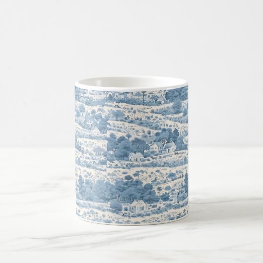 Blaue Landschaft Kaffeetasse (Mittel)