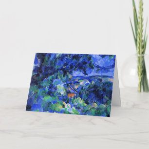 Blaue Landschaft von Paul Cezanne Card Karte